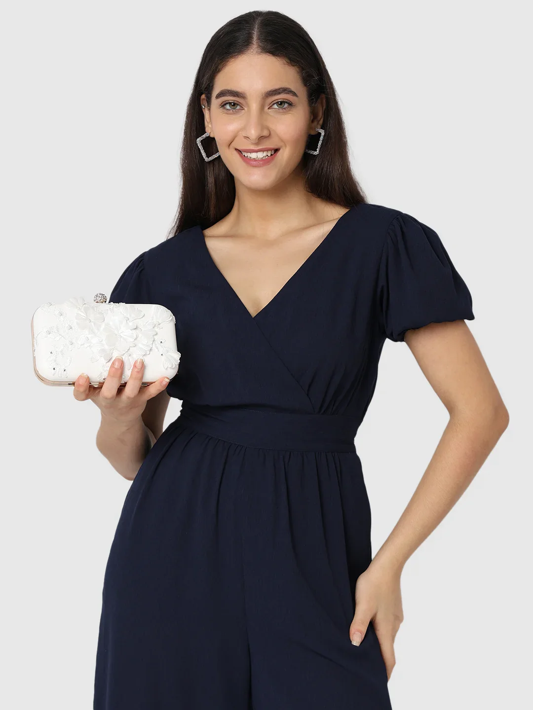 Caprese Gloria Small White Clutch - Image 3