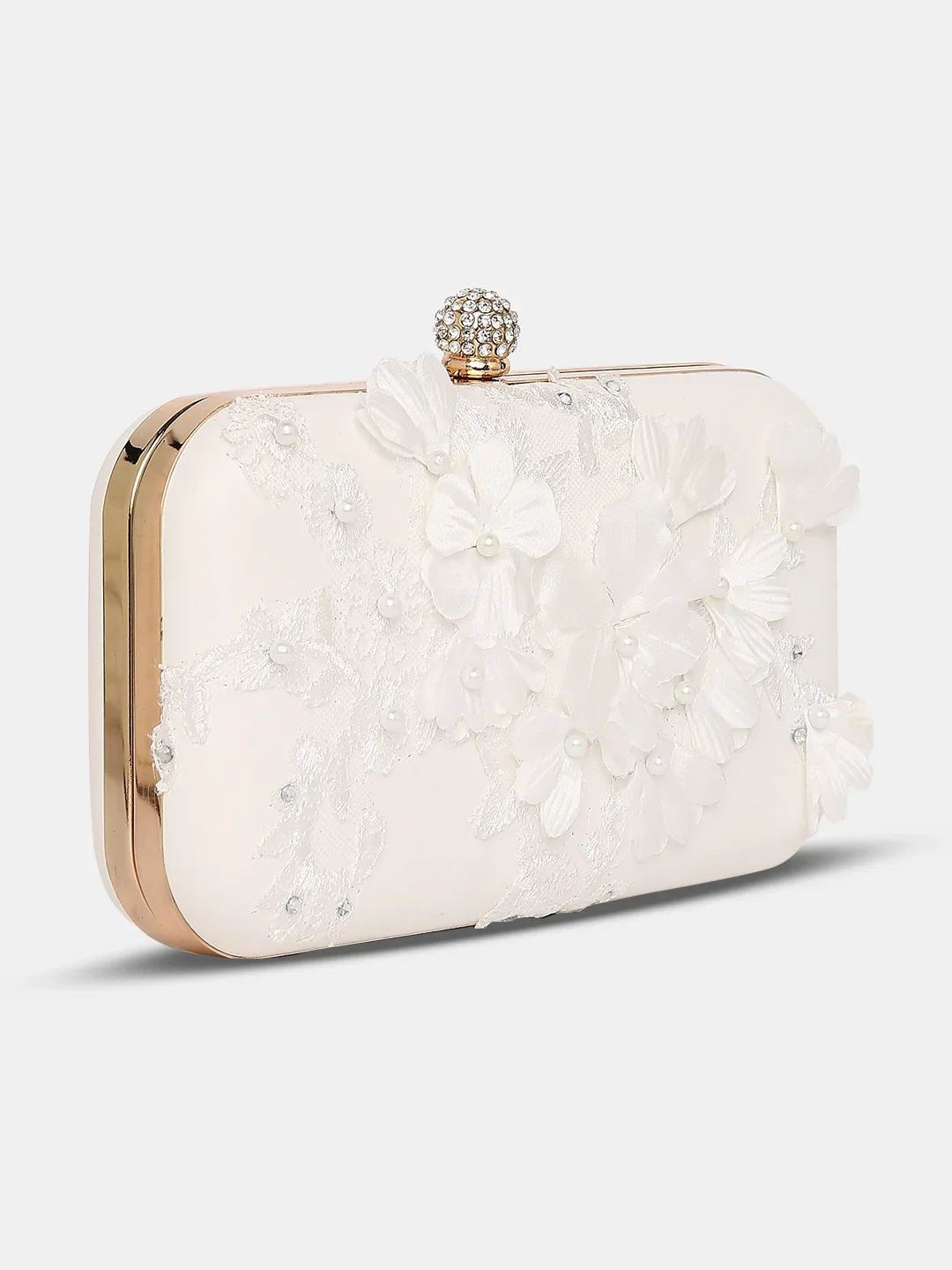 Caprese Gloria Small White Clutch - Image 4
