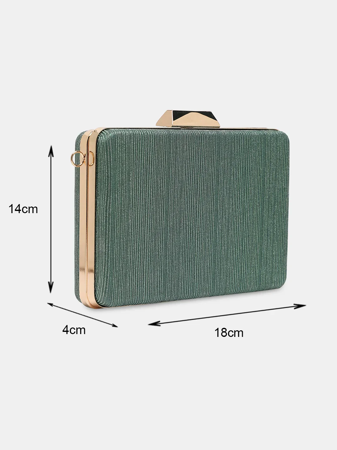 Caprese Goldy Small Green Clutch - Image 12