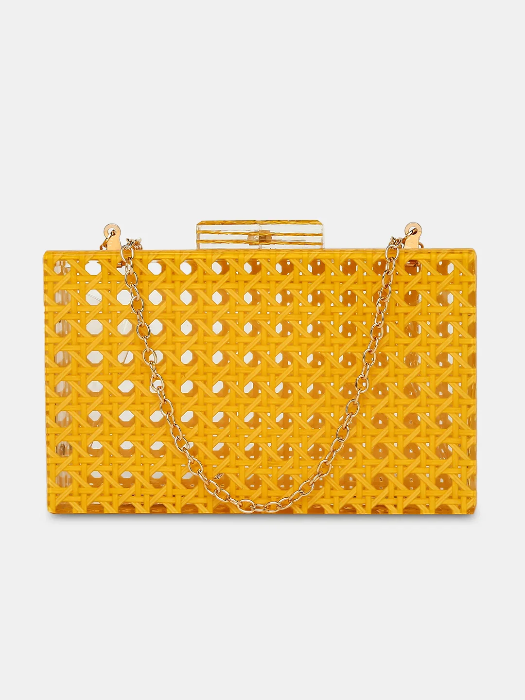 Caprese Golia Small Yellow Clutch - Image 10