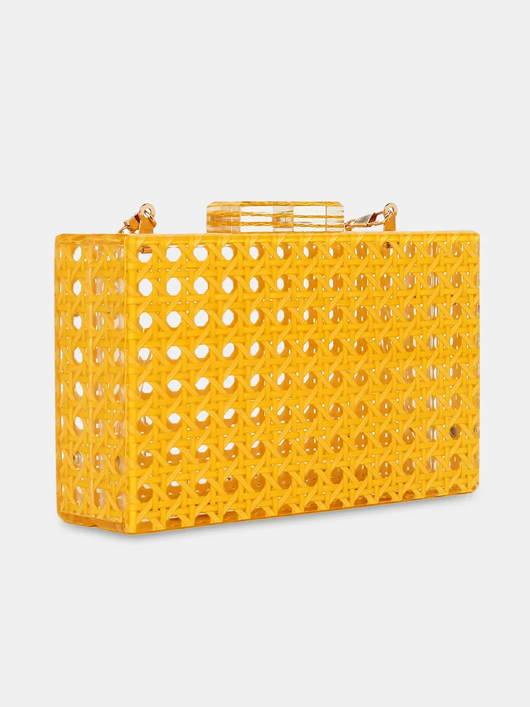 Caprese Golia Small Yellow Clutch - Image 4