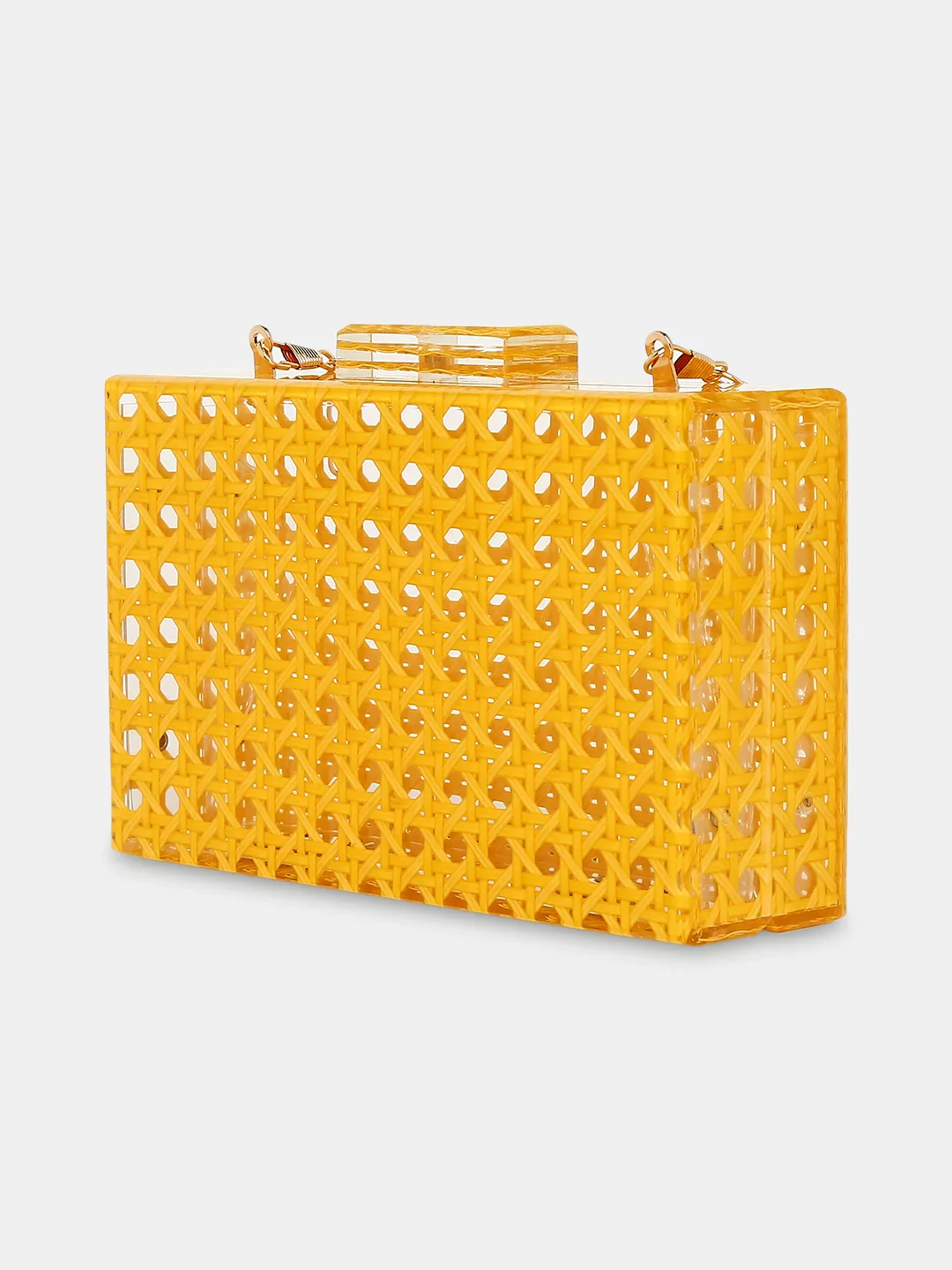 Caprese Golia Small Yellow Clutch - Image 5