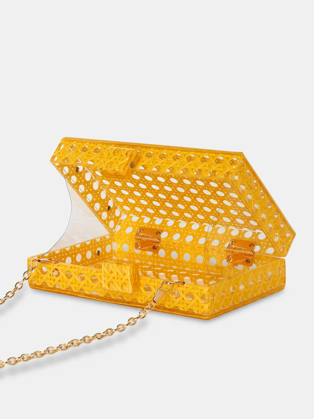 Caprese Golia Small Yellow Clutch - Image 9