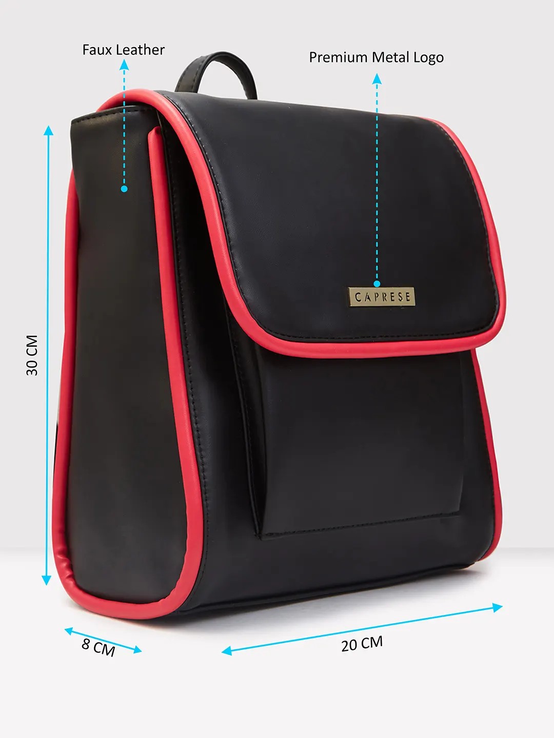 Caprese Gracie Medium Black Backpack - Image 6