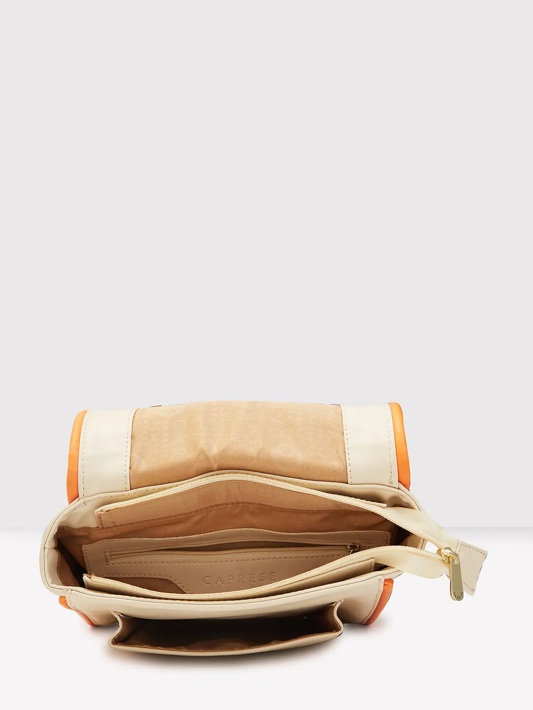 Caprese Gracie Medium Cream Backpack - Image 10