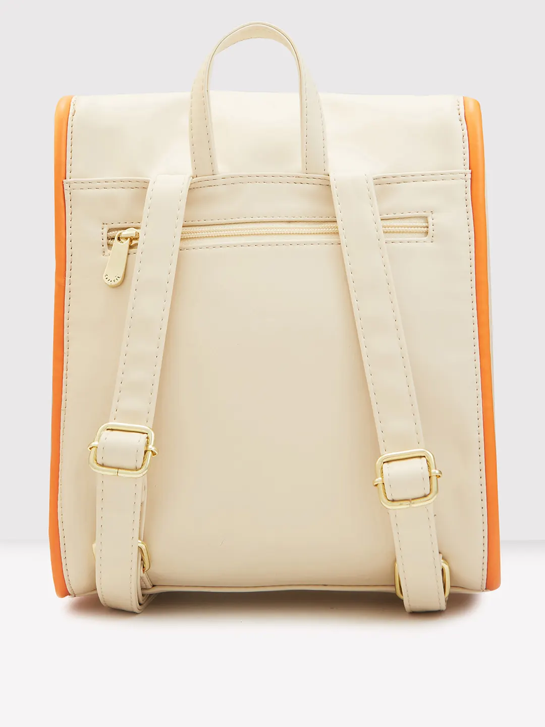 Caprese Gracie Medium Cream Backpack - Image 4