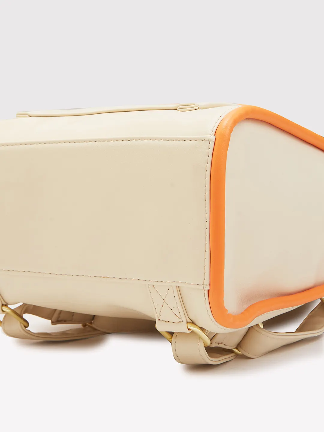 Caprese Gracie Medium Cream Backpack - Image 6