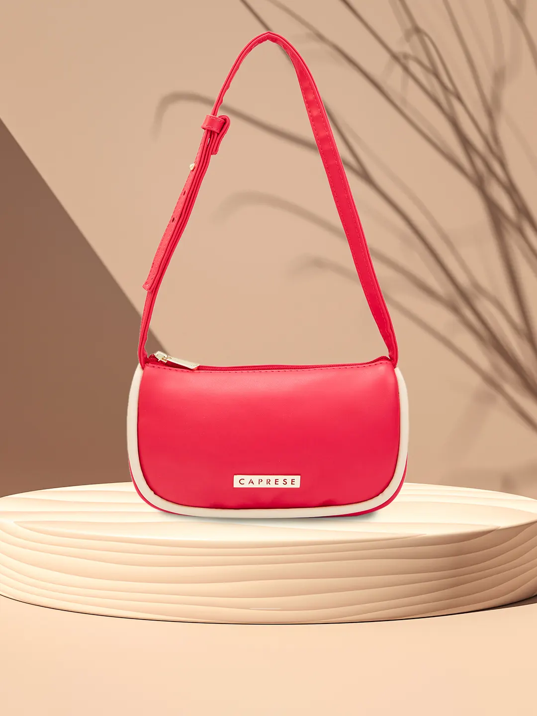 Caprese Gracie Medium Magenta Baguette Bag - Image 3