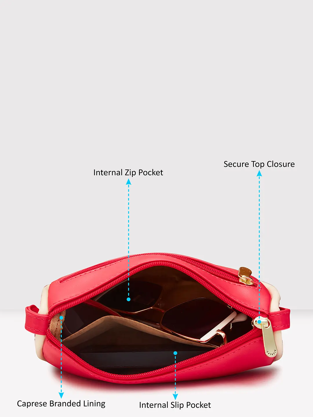 Caprese Gracie Medium Magenta Baguette Bag - Image 9