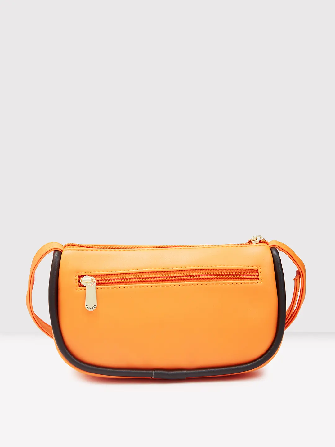 Caprese Gracie Medium Orange Baguette Bag - Image 5