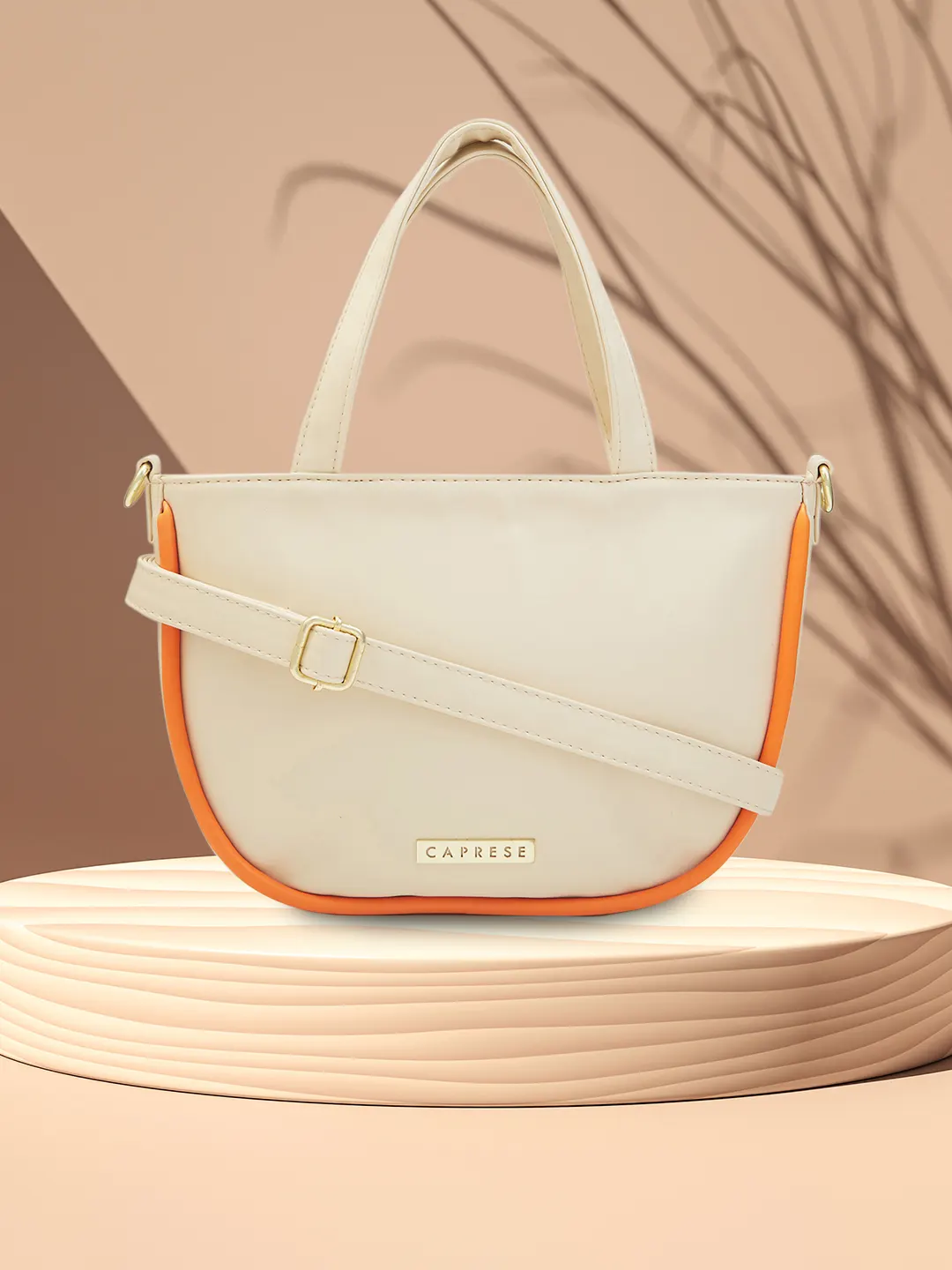 Caprese Gracie Medium Cream Satchel Bag - Image 3