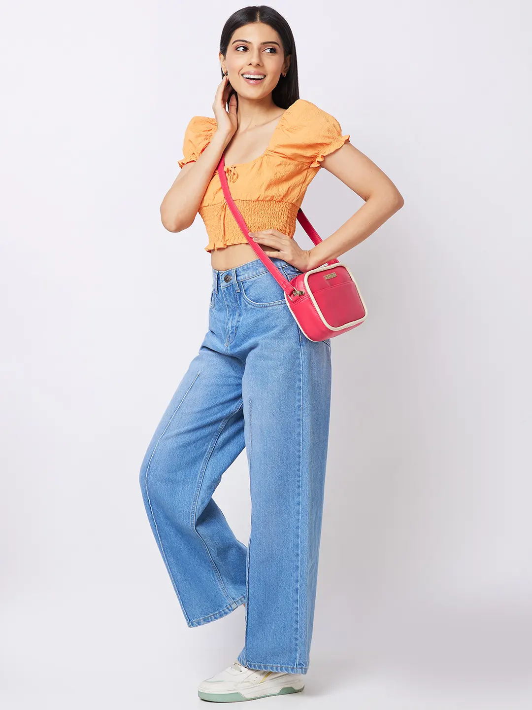 Caprese Gracie Medium Magenta Sling Bag - Image 14
