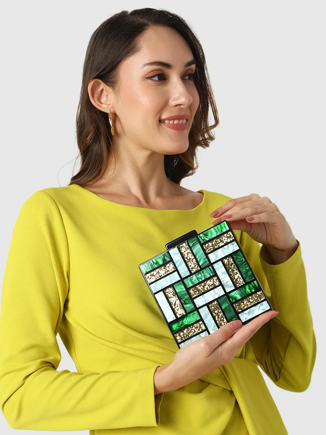 Caprese Grazia Small Green Clutch - Image 2