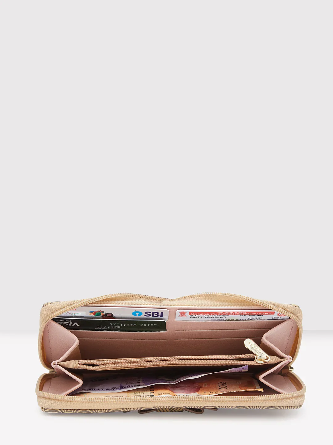 Caprese Greta Large Yellow Zip Around Wallet - Image 6