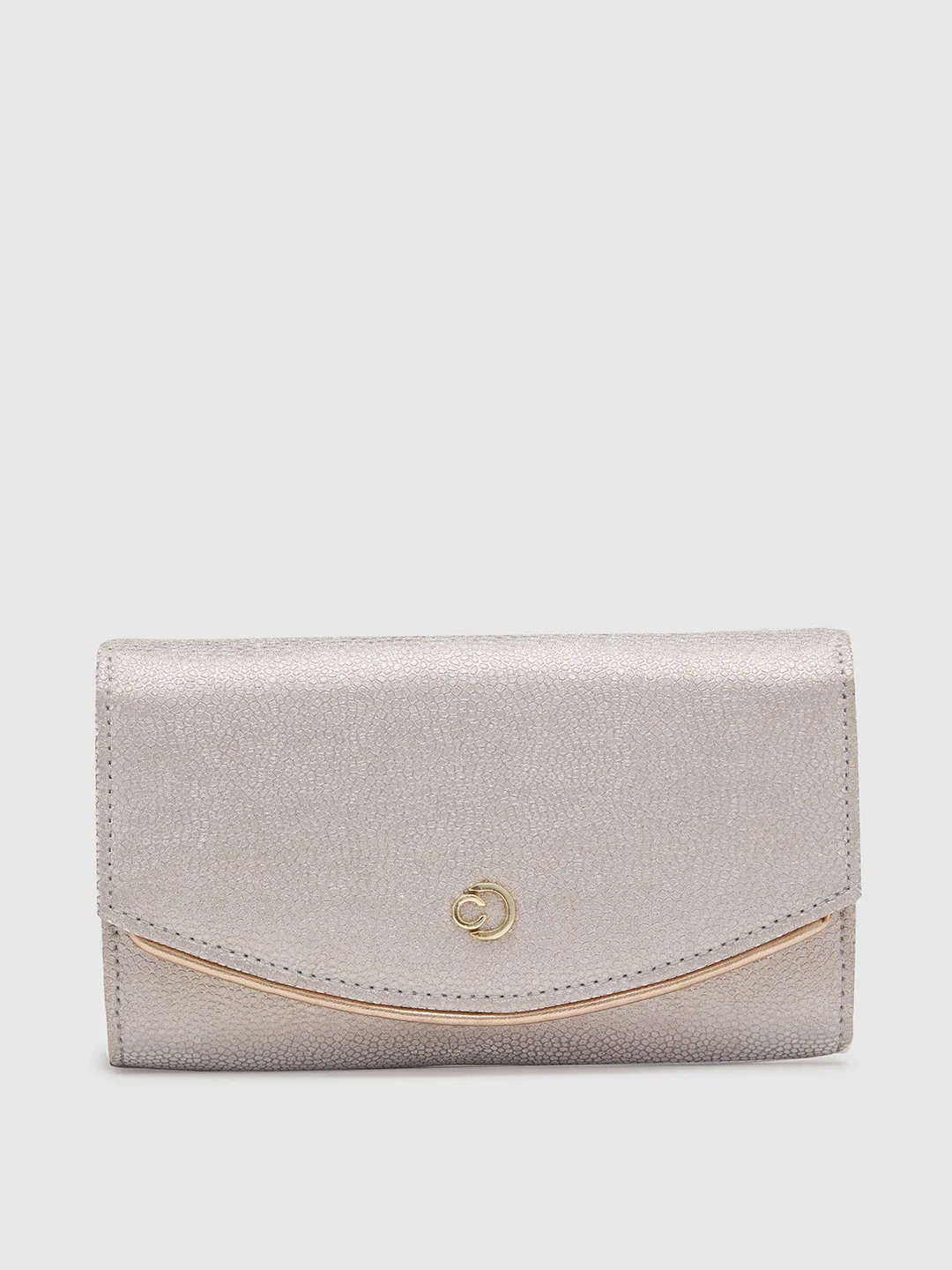 Caprese Gretchen Medium Gold Flapover Clutch