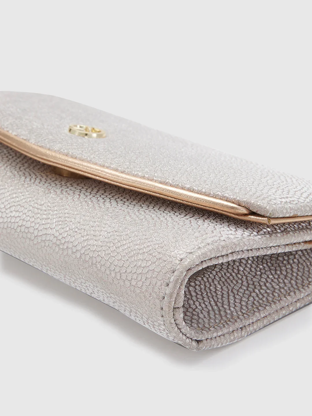 Caprese Gretchen Medium Gold Flapover Clutch - Image 10