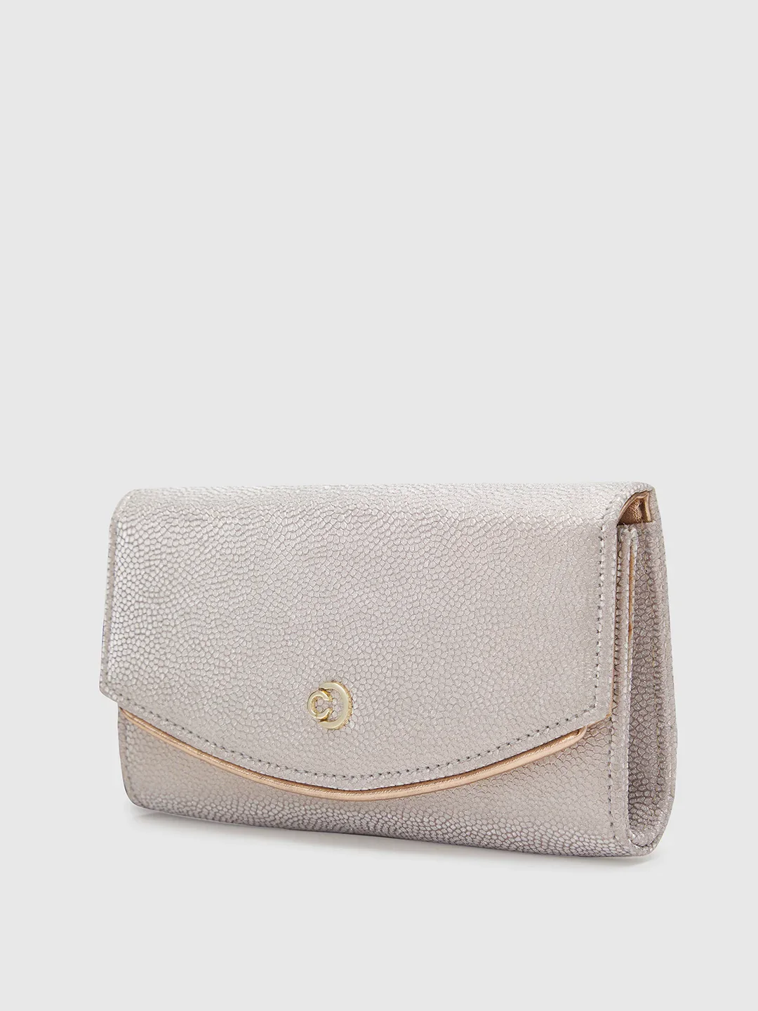 Caprese Gretchen Medium Gold Flapover Clutch - Image 4