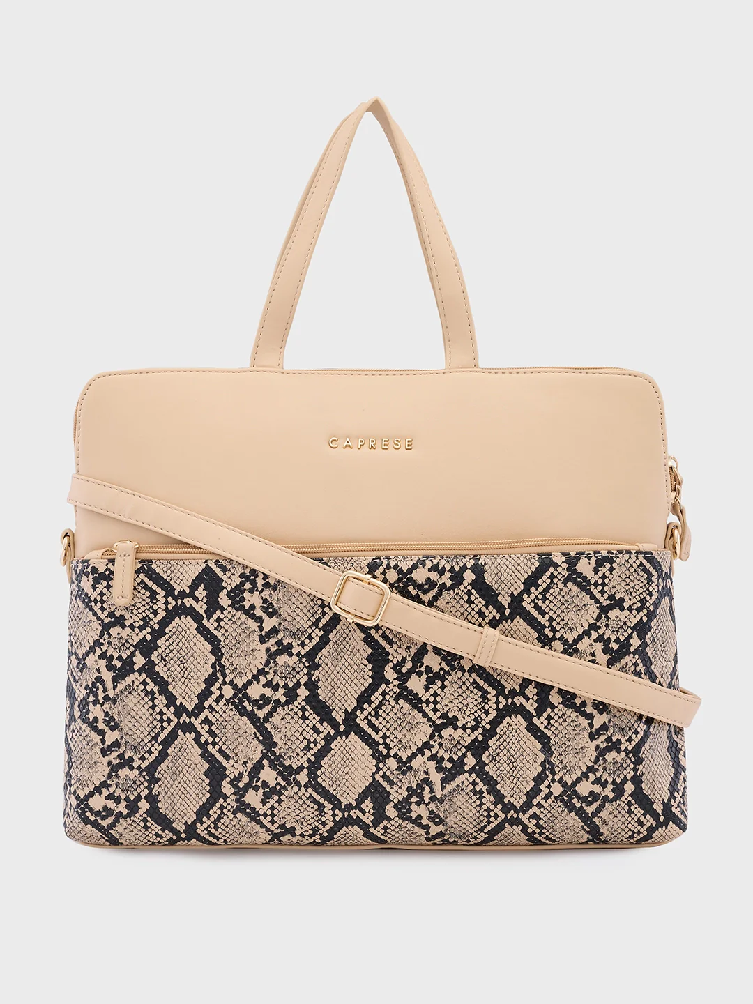 Caprese Gypsy Large Beige Laptop Bag - Image 14