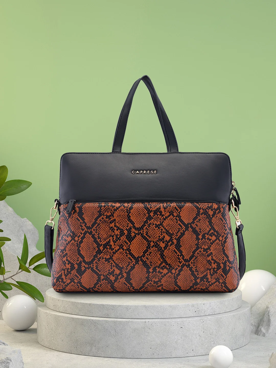Caprese Gypsy Large Black Laptop Bag - Image 3