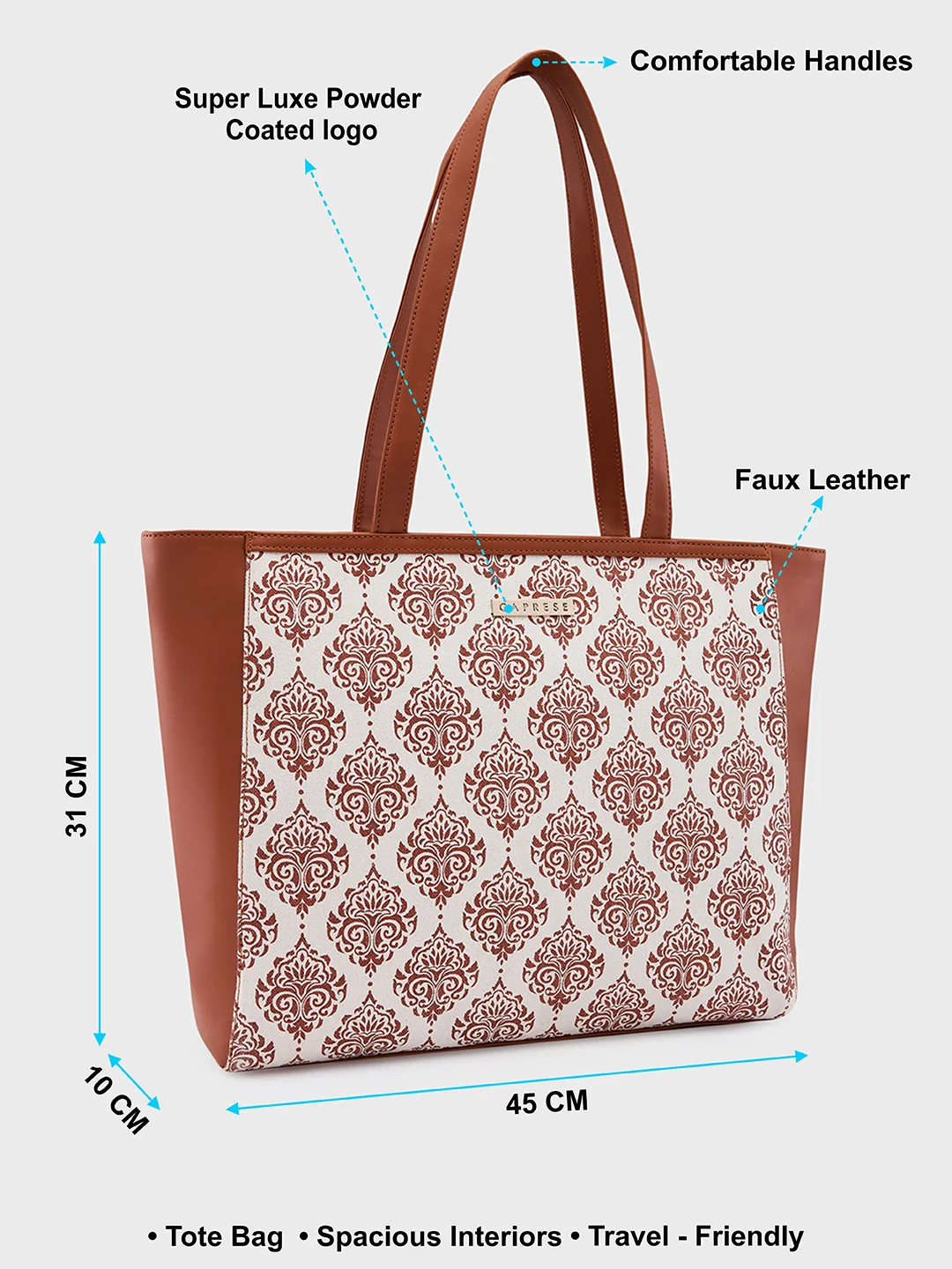 Caprese Hanna Large Tan Tote Bag - Image 6