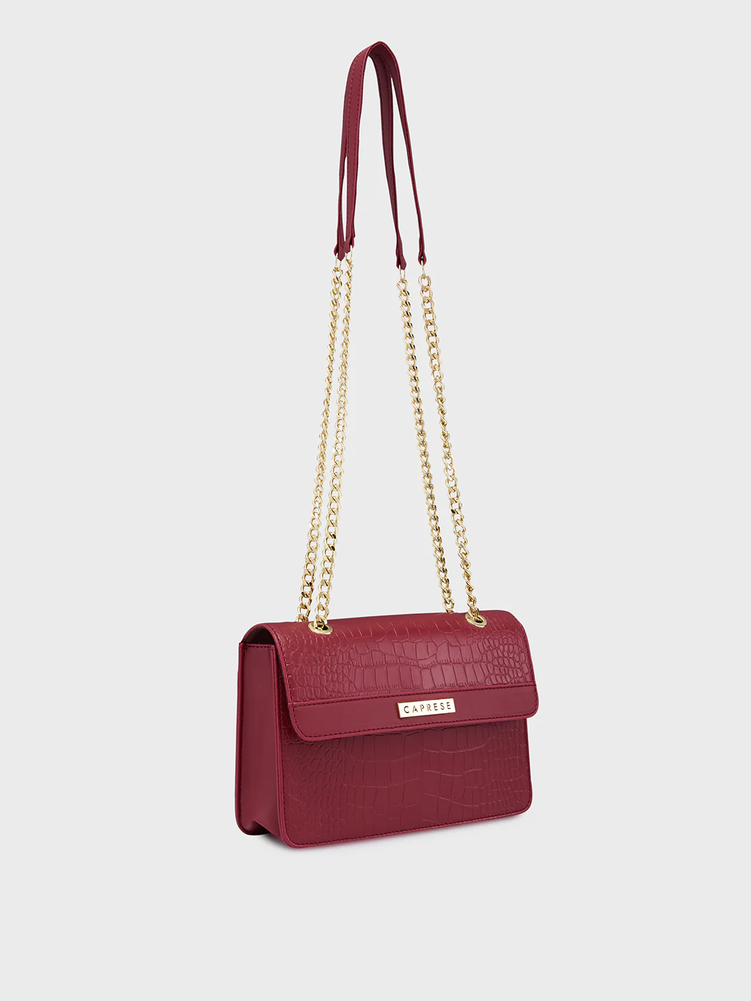 Caprese Hanna Medium Maroon Sling Bag - Image 4