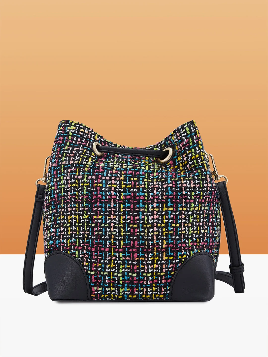 Caprese Harmonee Medium Black Sling Bag - Image 3