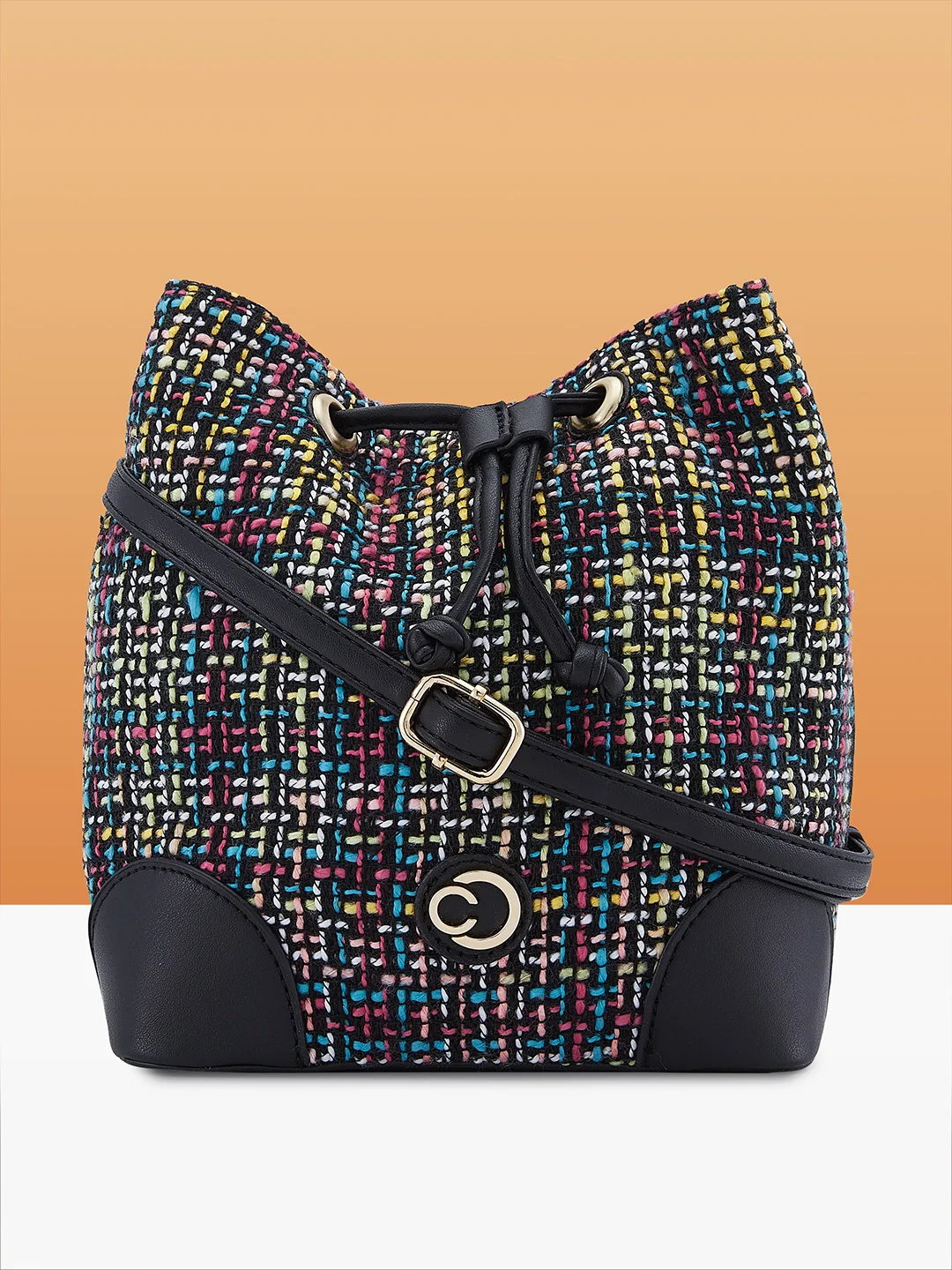Caprese Harmonee Medium Black Sling Bag - Image 8