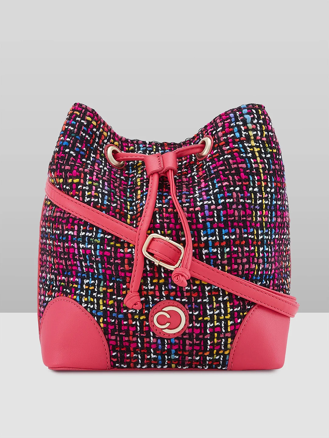 Caprese Harmonee Medium Fuchsia Sling Bag - Image 10