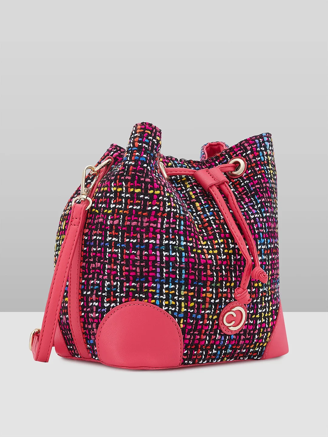 Caprese Harmonee Medium Fuchsia Sling Bag - Image 3