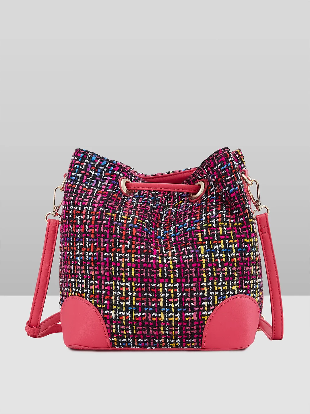 Caprese Harmonee Medium Fuchsia Sling Bag - Image 4