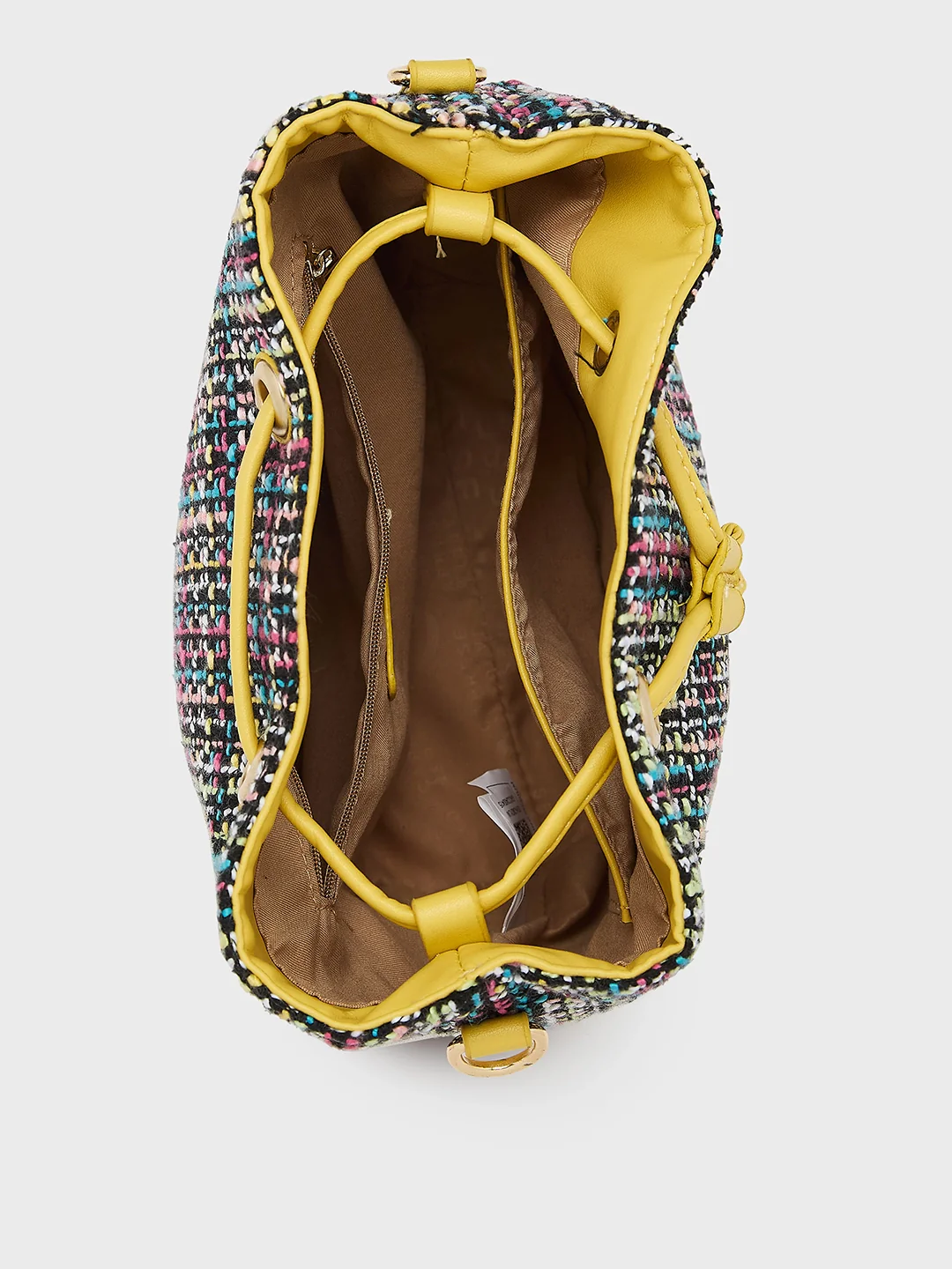 Caprese Harmonee Medium Yellow Sling Bag - Image 7
