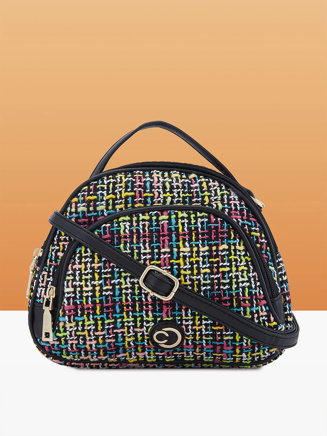 Caprese Harmonee Small Black Sling Bag - Image 10