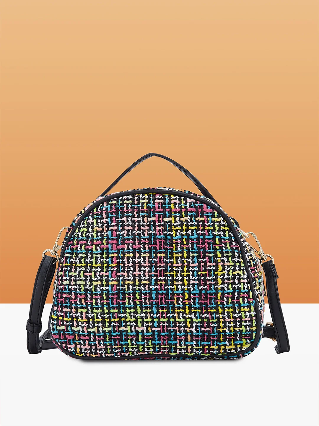 Caprese Harmonee Small Black Sling Bag - Image 4