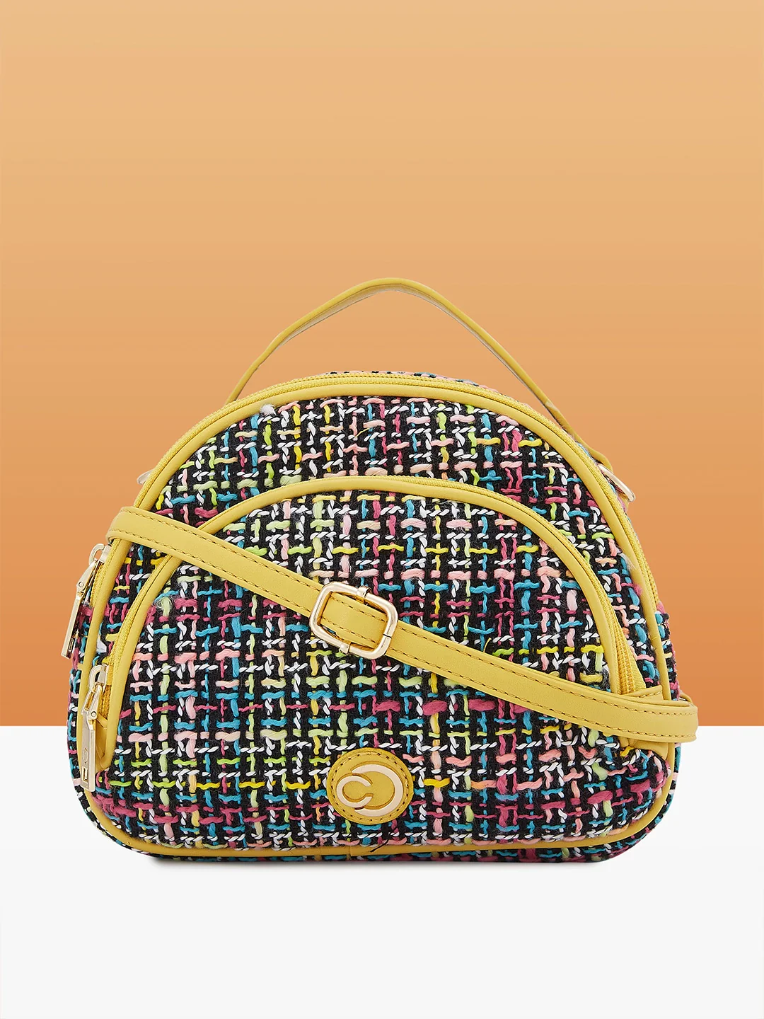Caprese Harmonee Small Yellow Sling Bag - Image 10