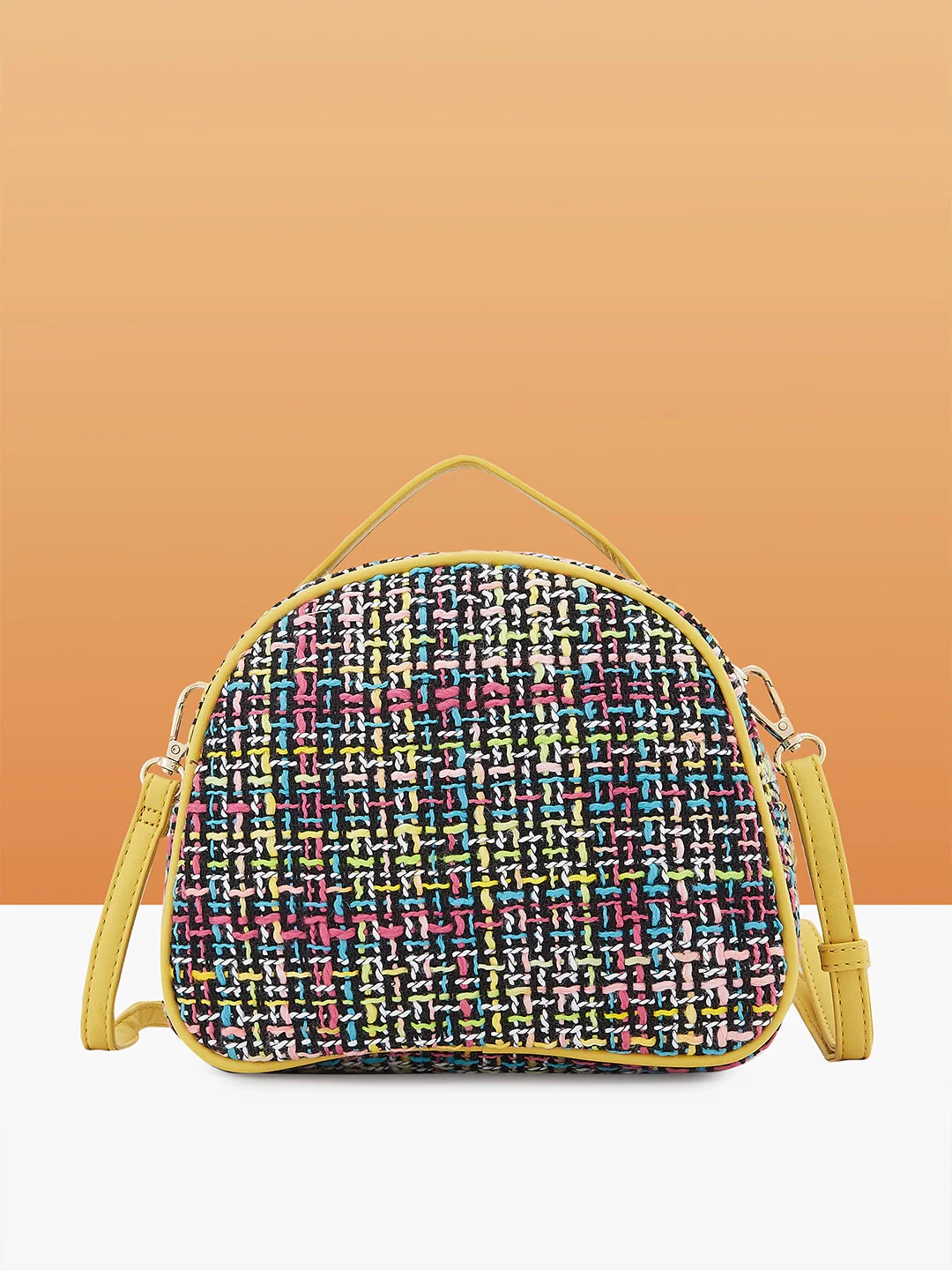 Caprese Harmonee Small Yellow Sling Bag - Image 4