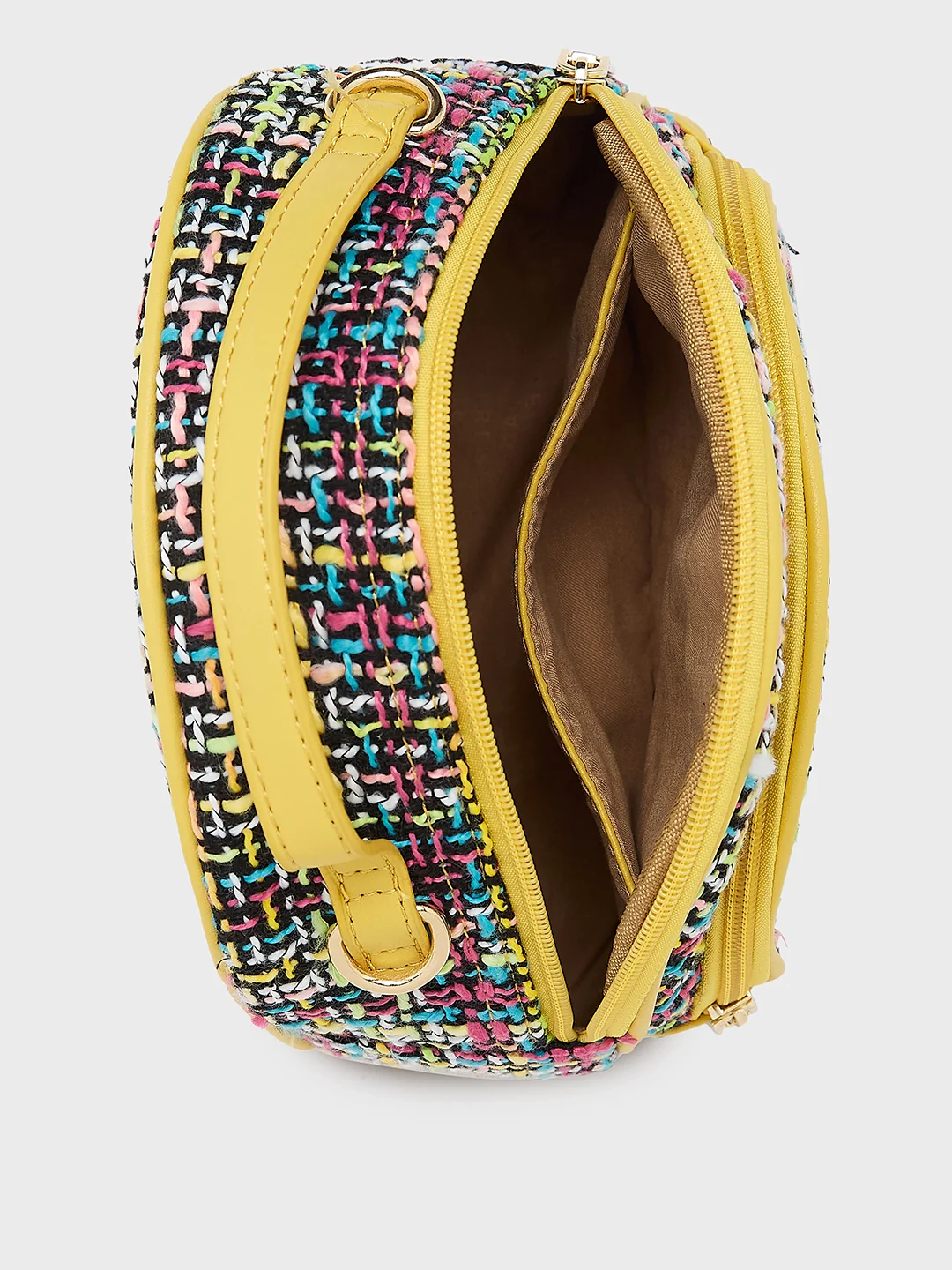 Caprese Harmonee Small Yellow Sling Bag - Image 7