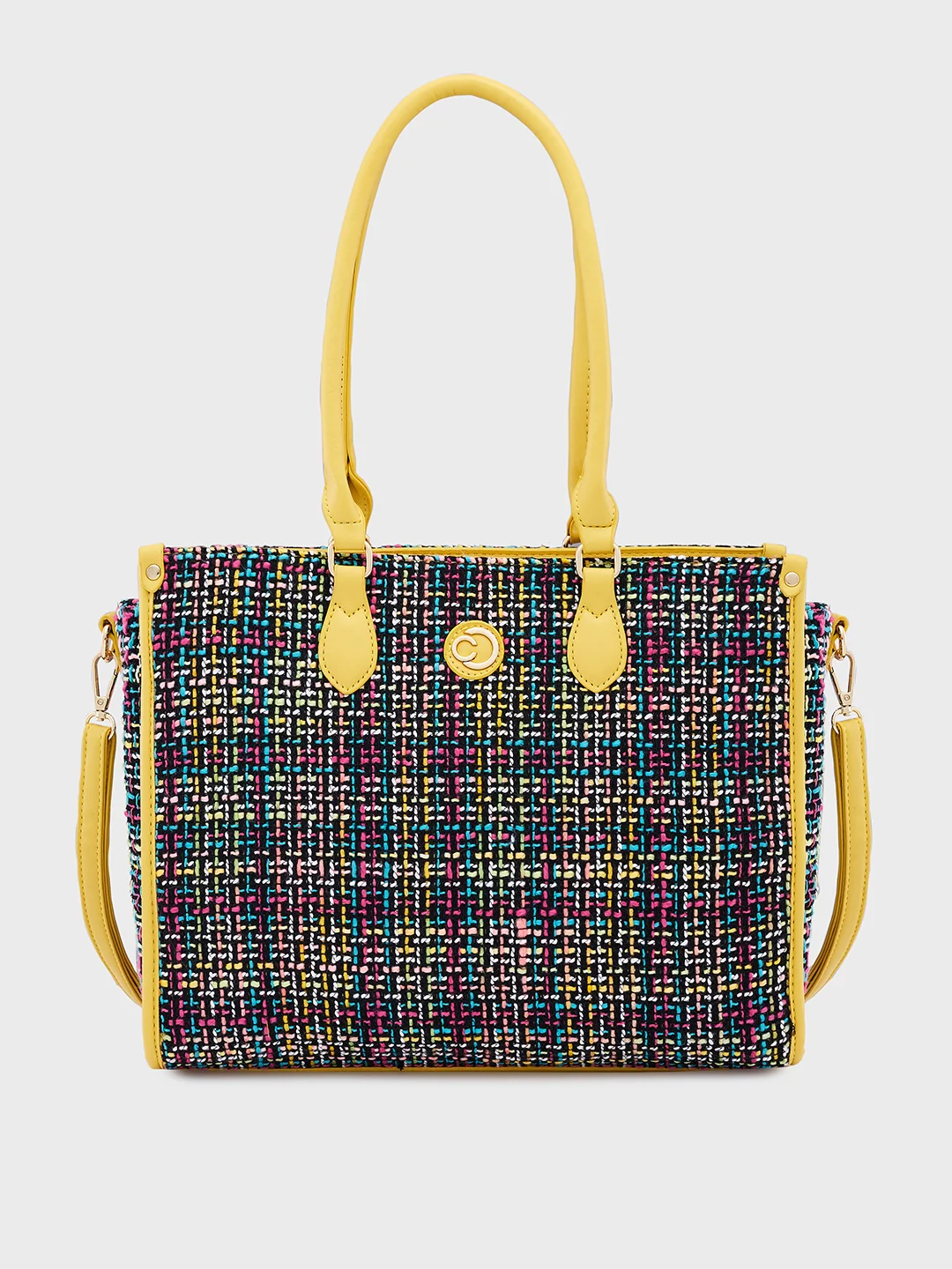 Caprese Harmonee Large Yellow Tote Bag