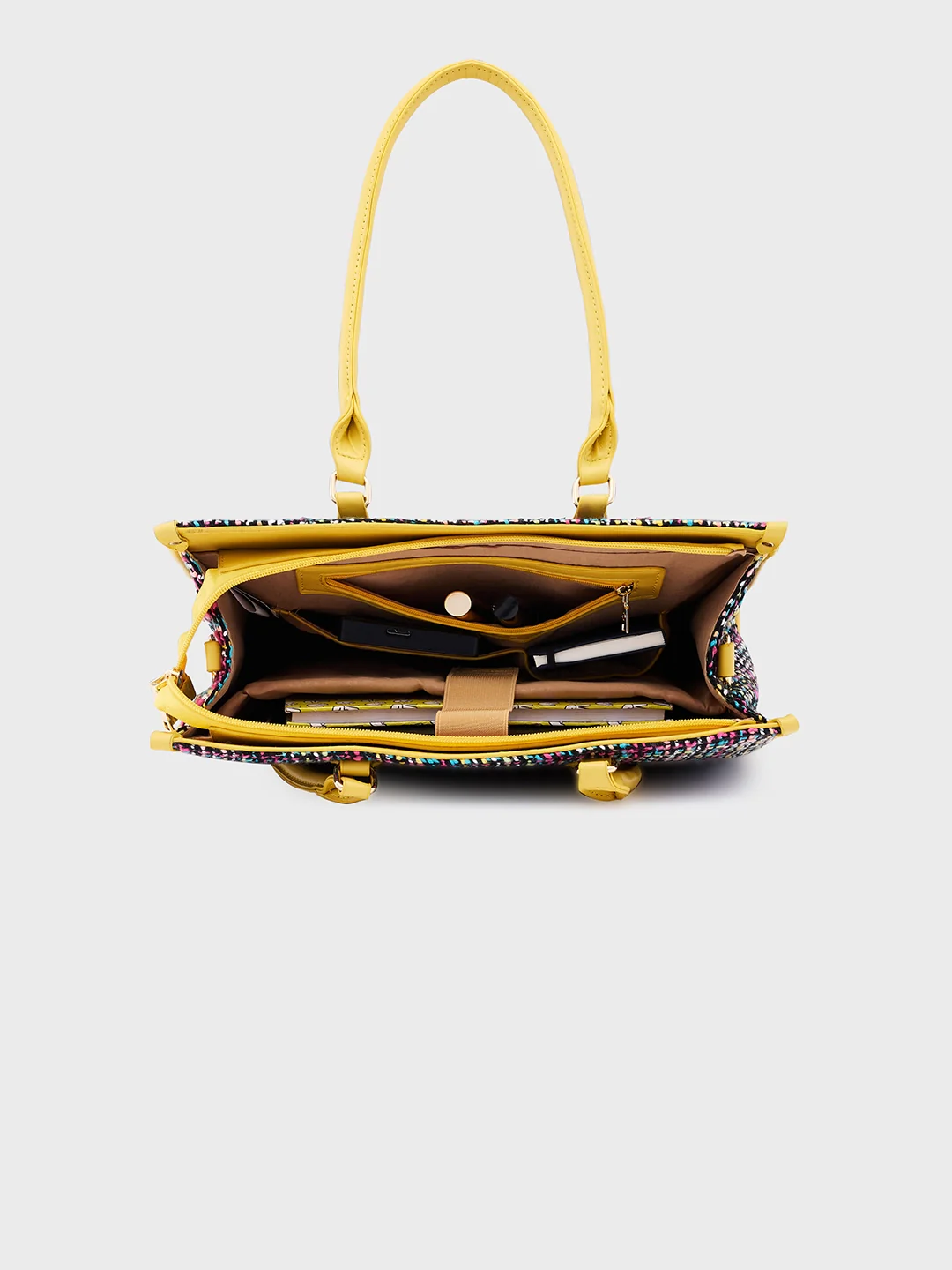 Caprese Harmonee Large Yellow Tote Bag - Image 9