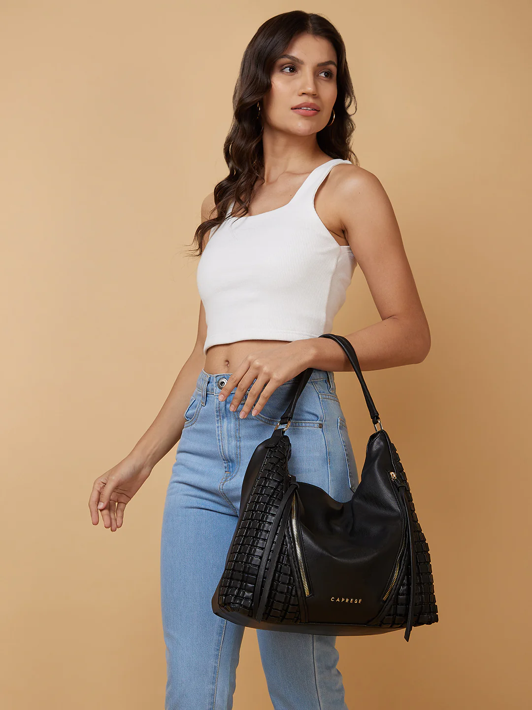 Caprese Havana Large Black Satchel Bag - Image 2