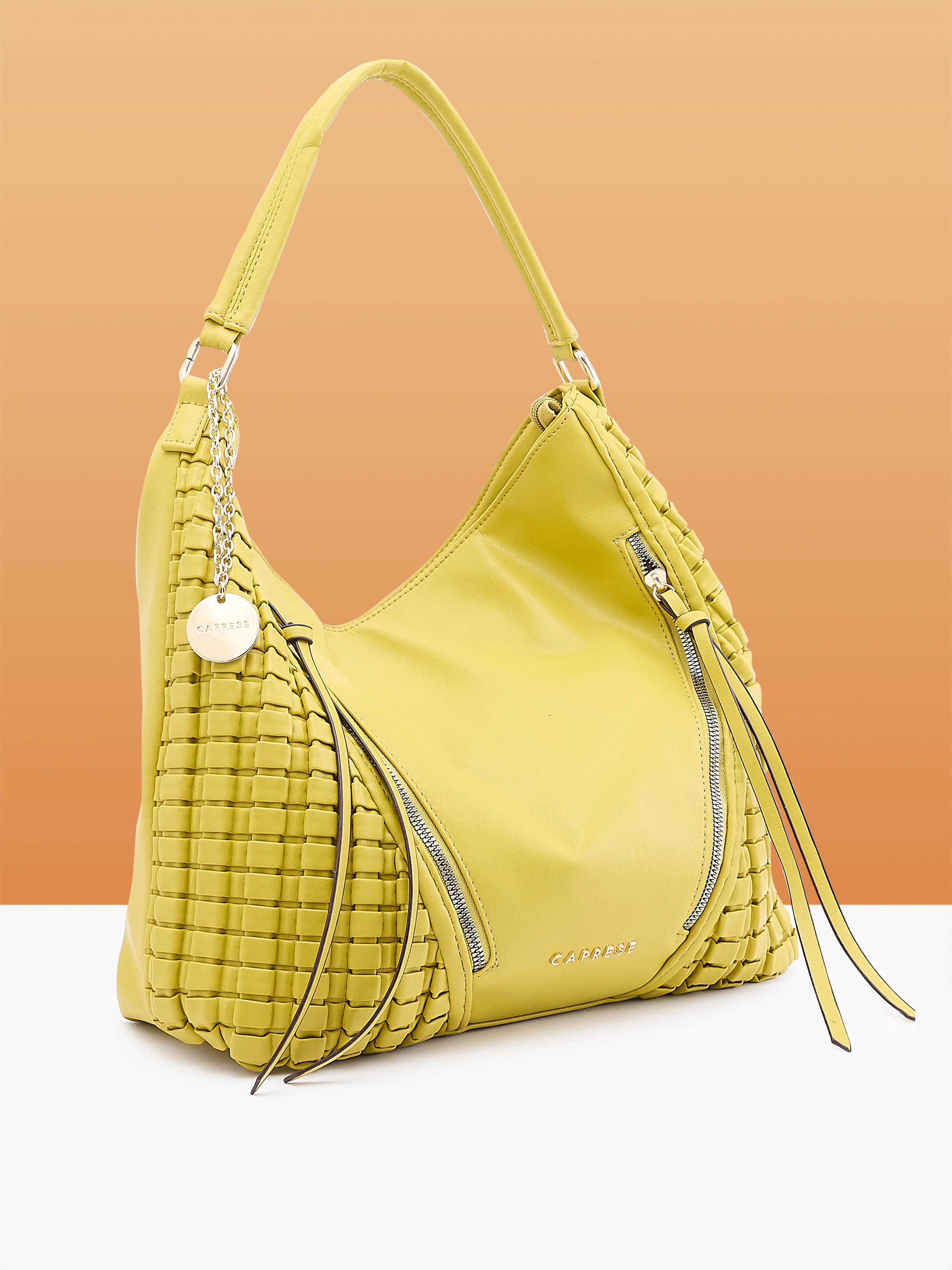 Caprese Havana Large Pastel Yellow Hobo Bag - Image 4