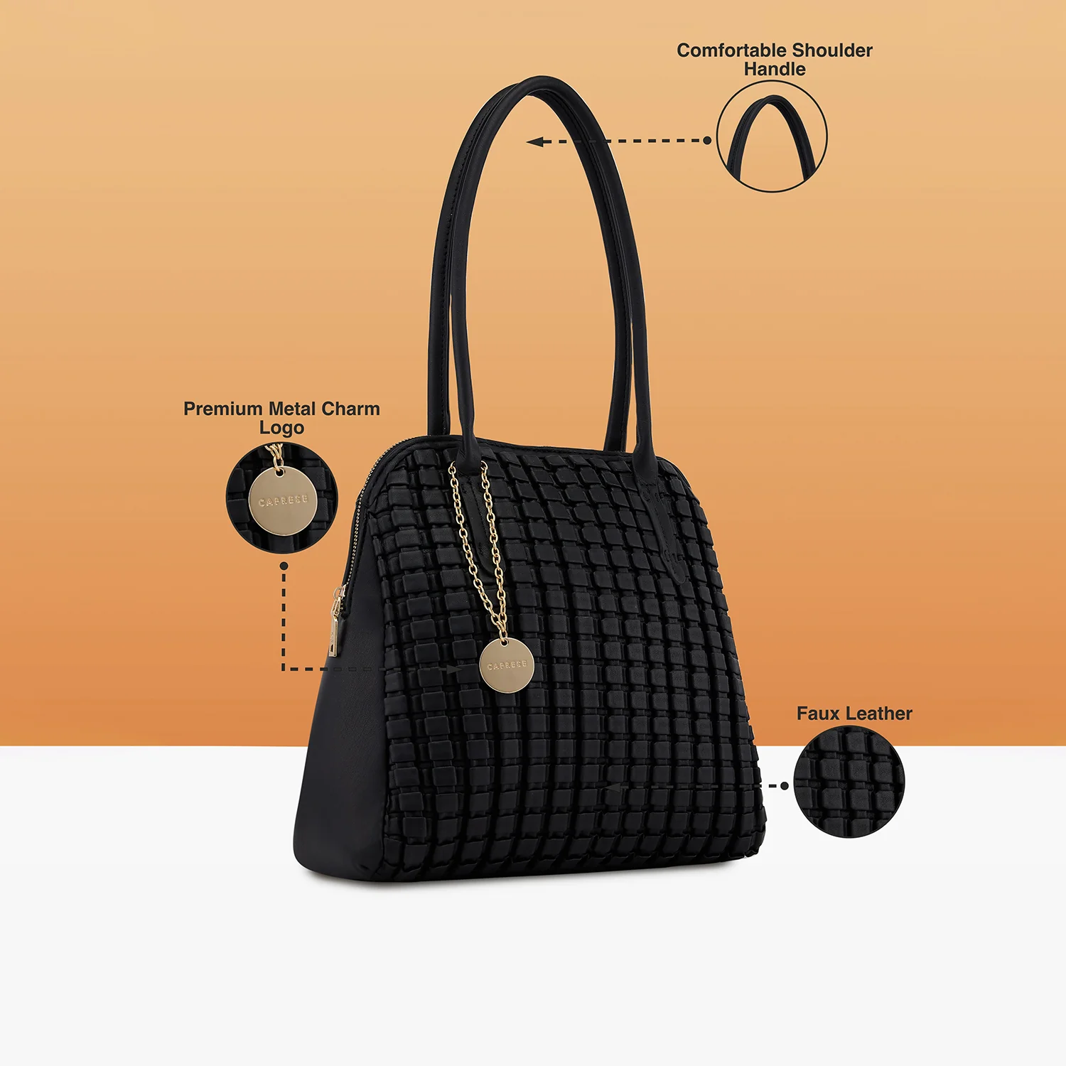 Caprese Havana Large Black Hobo Bag - Image 6