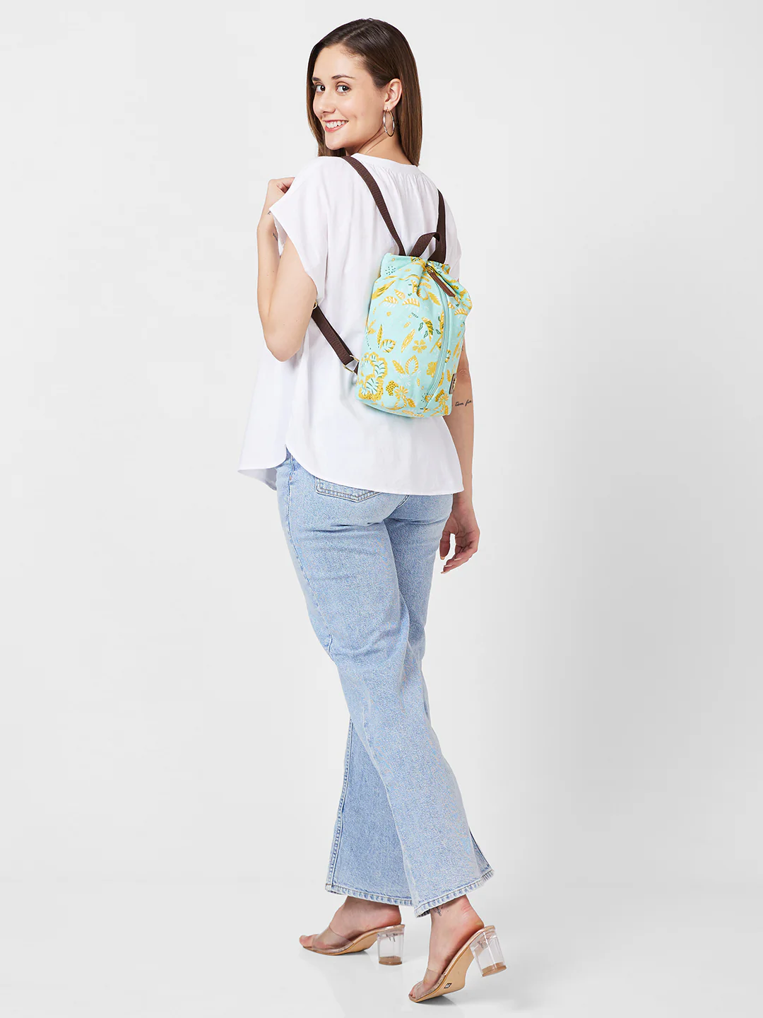 Caprese Hazel Small Aqua Backpack - Image 3