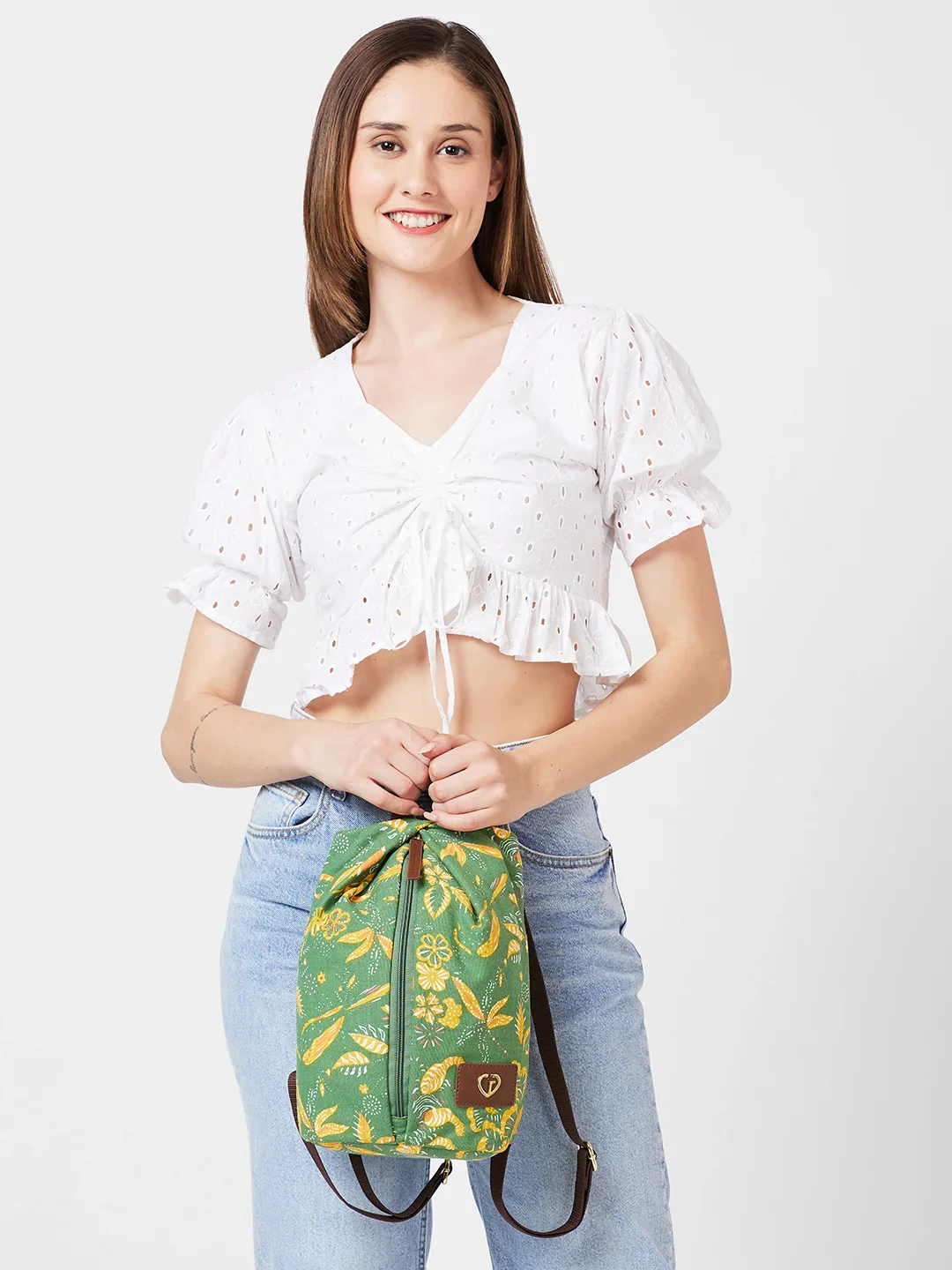 Caprese Hazel Small Olive Backpack - Image 10