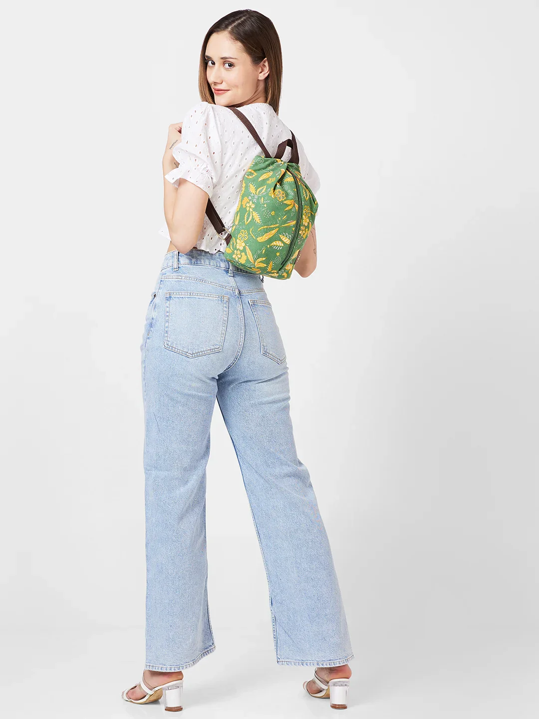 Caprese Hazel Small Olive Backpack - Image 11