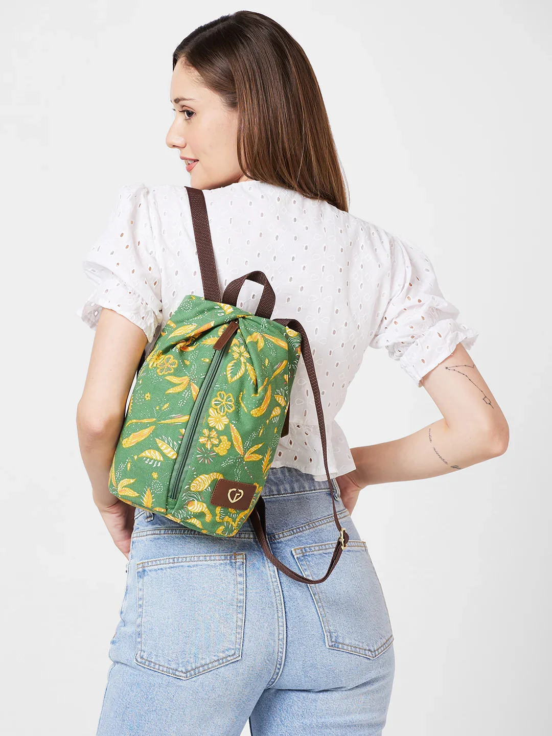Caprese Hazel Small Olive Backpack - Image 9