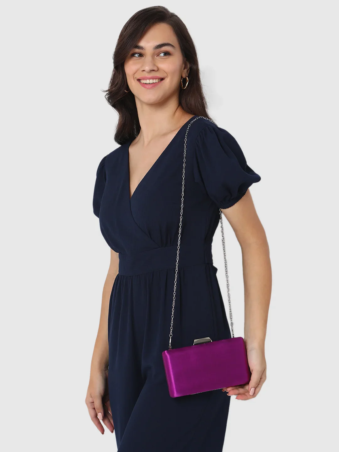 Caprese Hazel Bead Small Purple Clutch - Image 11