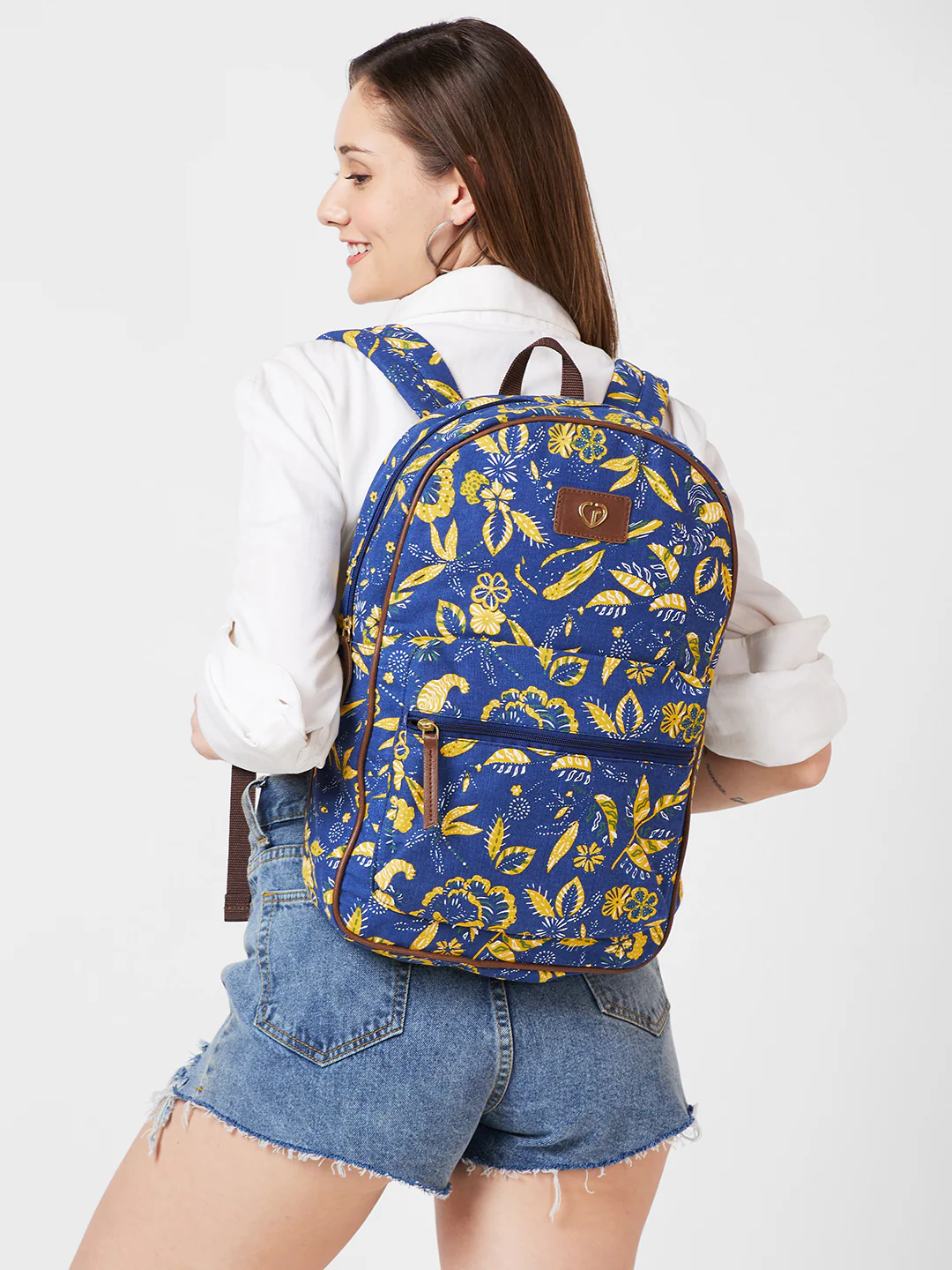 Caprese Hazel Large Blue Laptop Backpack - Image 2