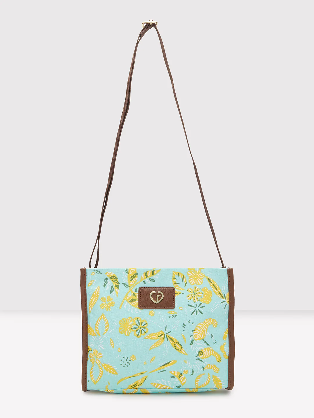 Caprese Hazel Medium Aqua Sling Bag