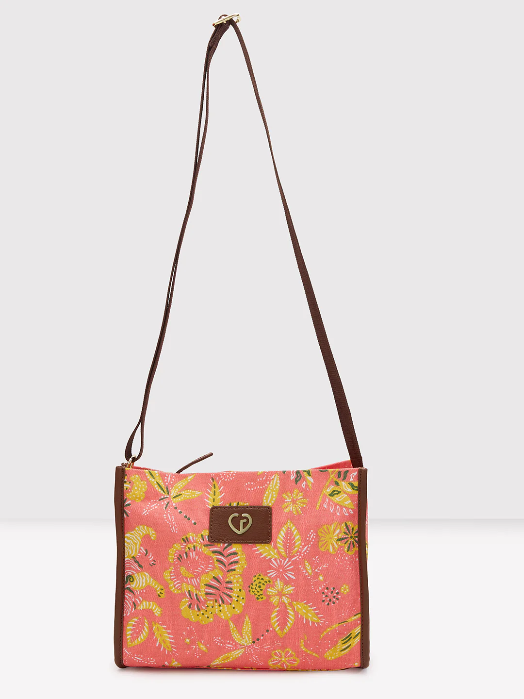 Caprese Hazel Medium Coral Sling Bag - Image 3