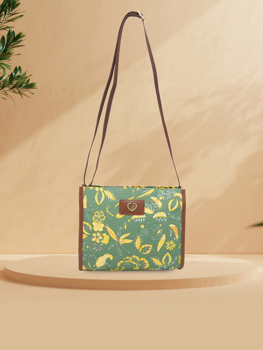 Caprese Hazel Medium Olive Sling Bag